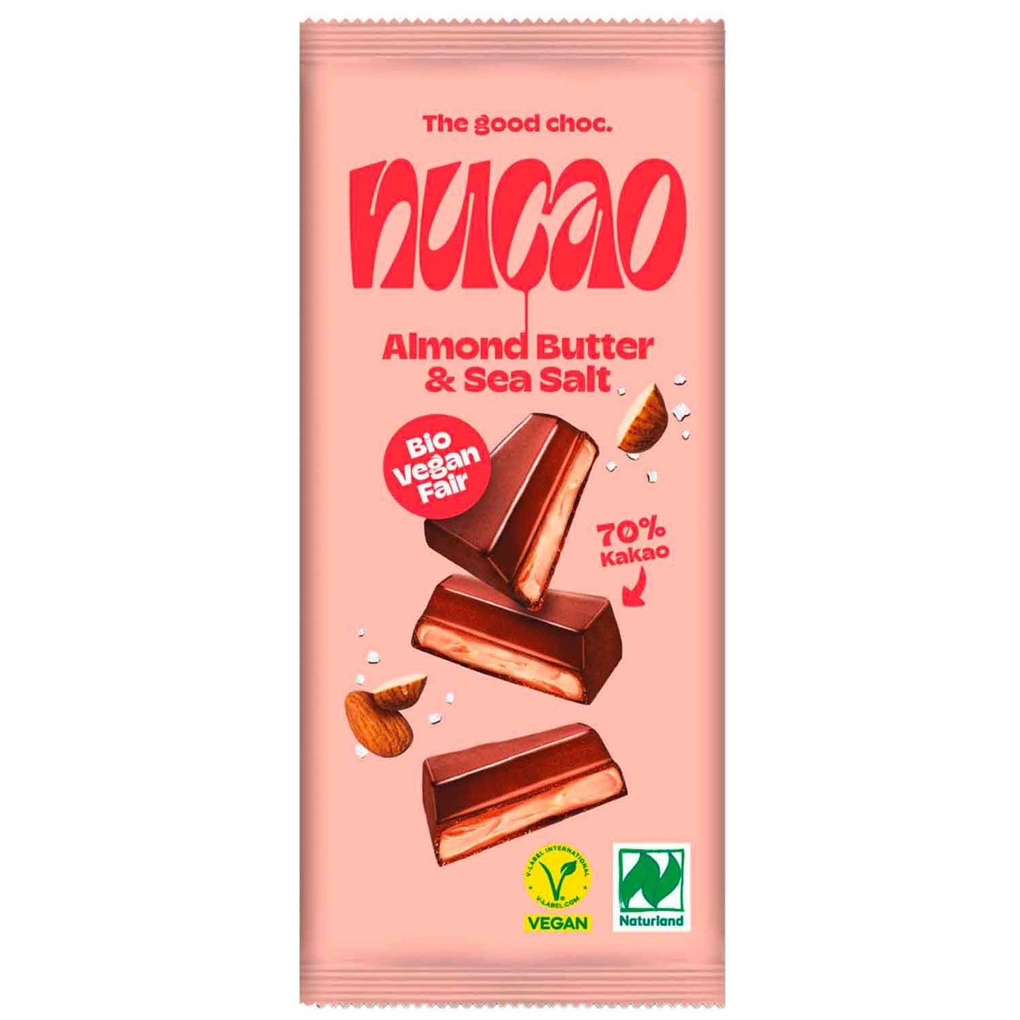 nucao Tafelschokolade Almond Butter & Sea Salt Bio 125g - VEGAN