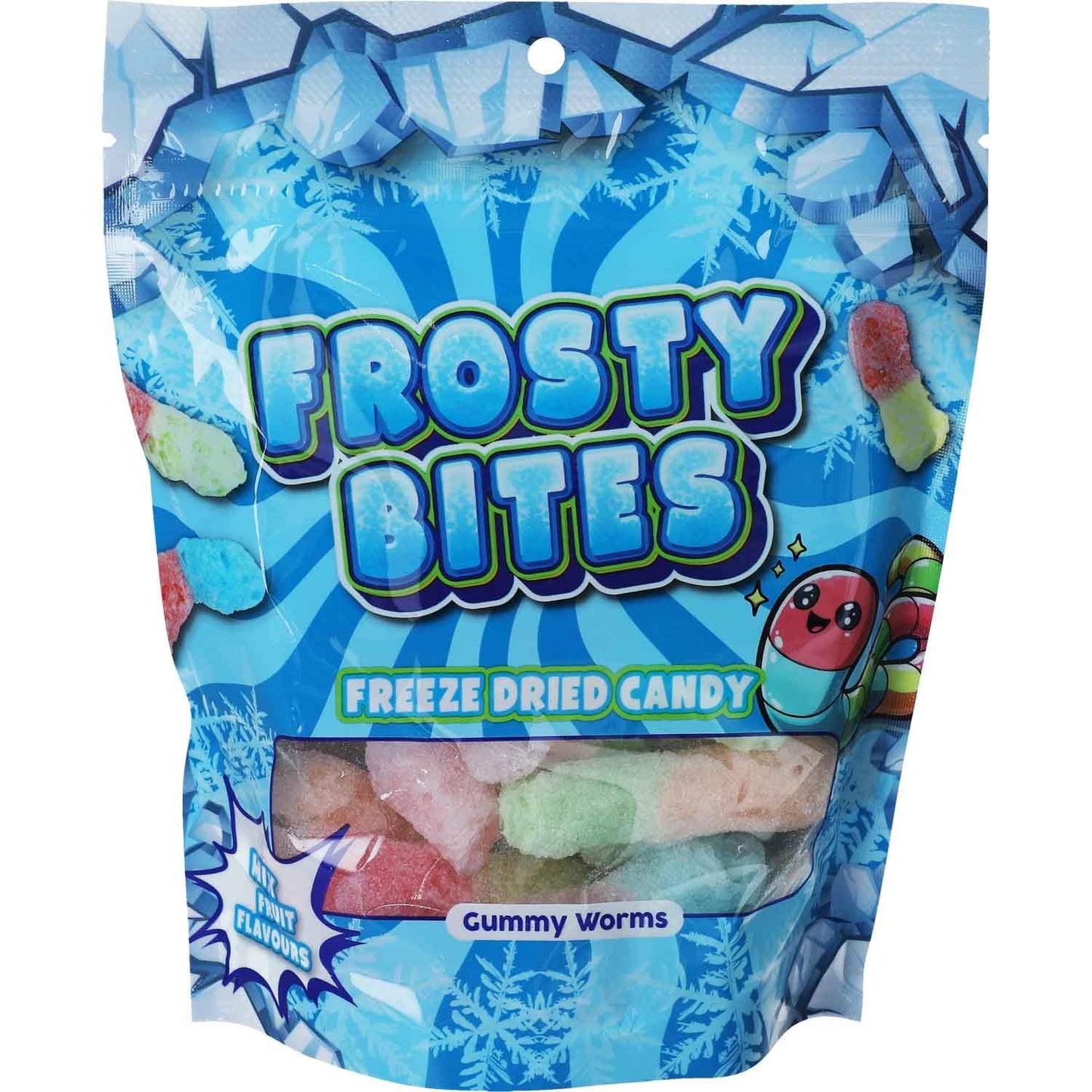 Frosty Bites Freeze Dried Candy Gummy Worms 50g