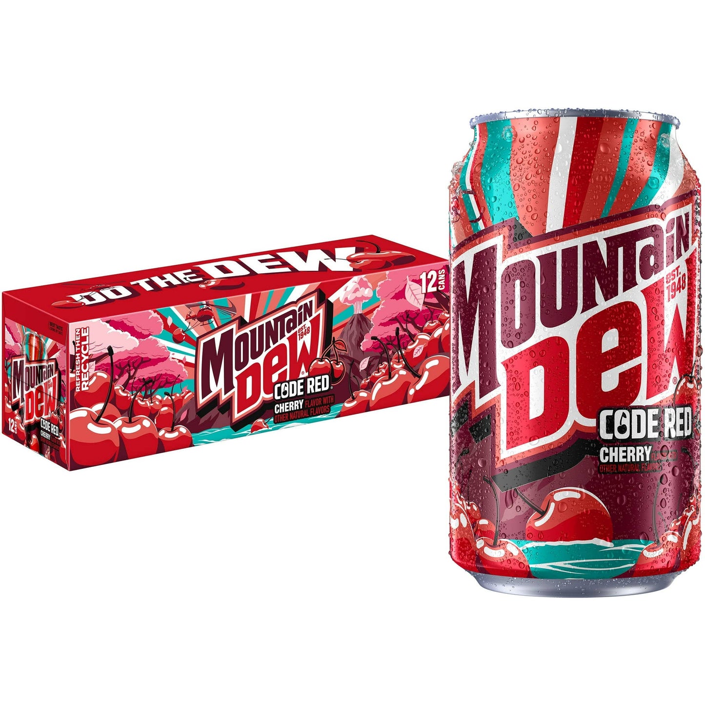 🥤 Mountain Dew Code Red – Cherry Flavor - 355 ml - (USA)