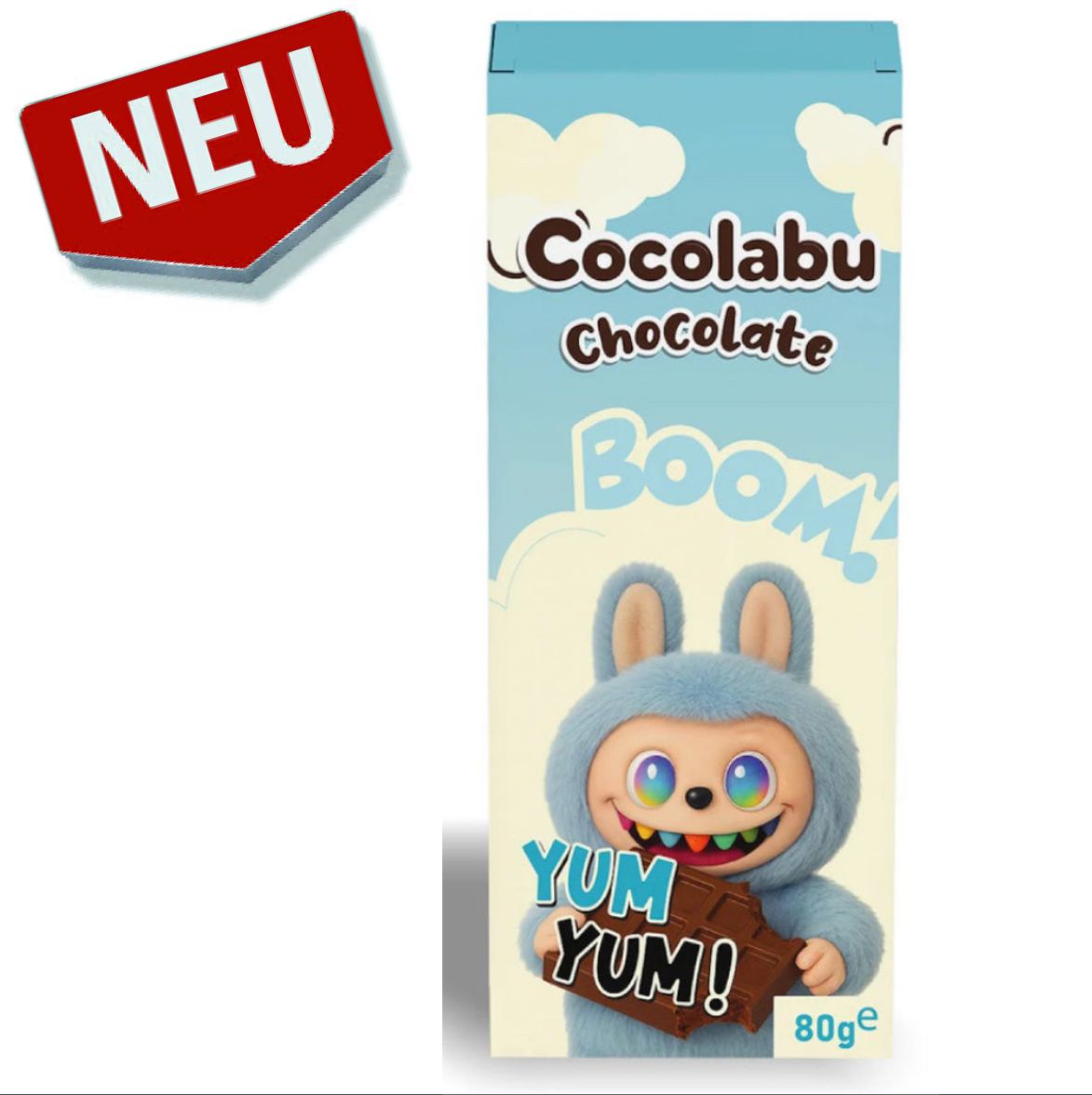 Cocolabu Chocolate Boom! Yum Yum! – Weiße Schokolade Angel Hair mit Pistaziencremefüllung 80 g