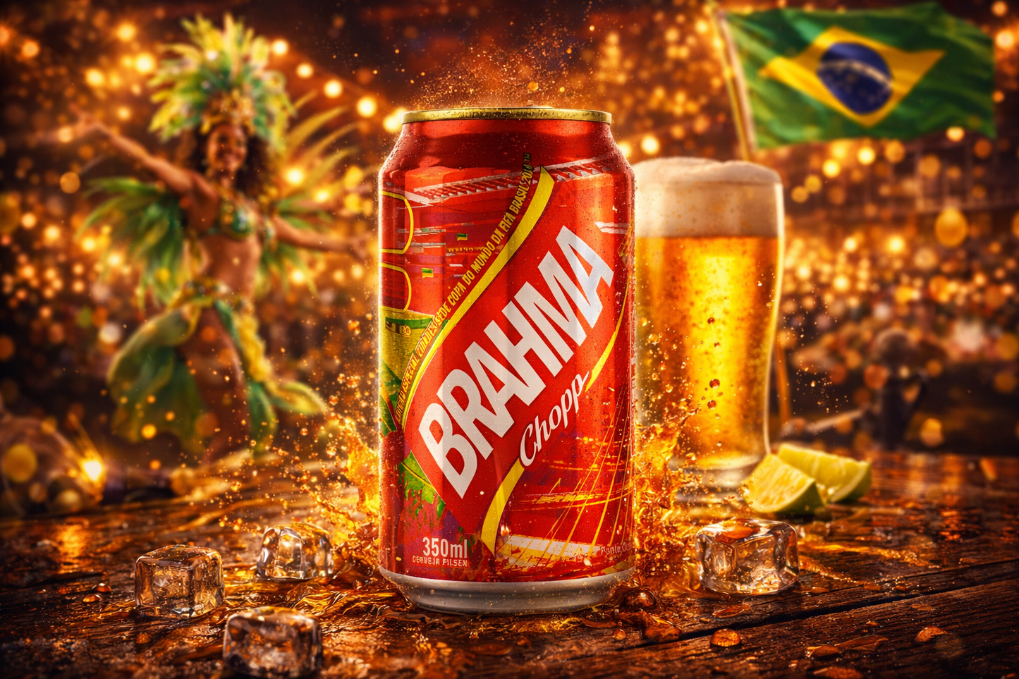 BRAHMA Bier Chopp Dose - Cerveja lata, 350ml, 4,8% vol - (BRASILIEN)