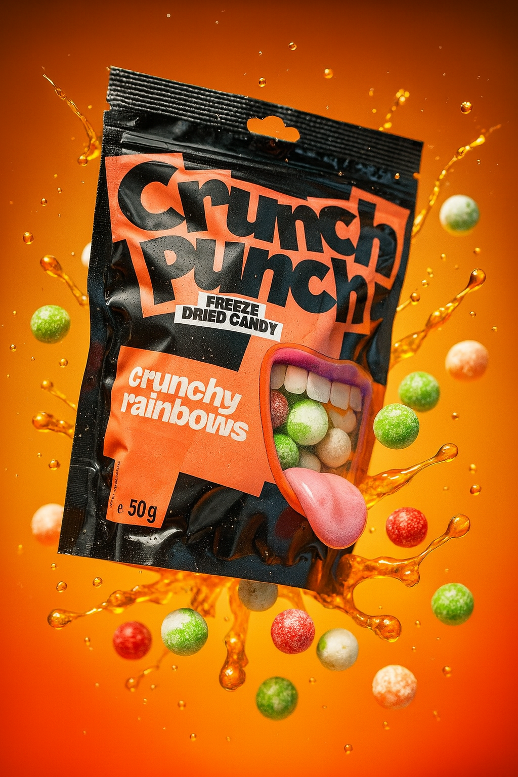 Crunch Punch - Crunchy Rainbows - Freeze Dried Candy - 50g (ESTLAND)