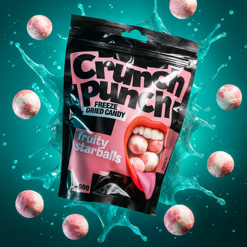 Crunch Punch - Fruity Starballs - Freeze Dried Candy - 50g (Estland)