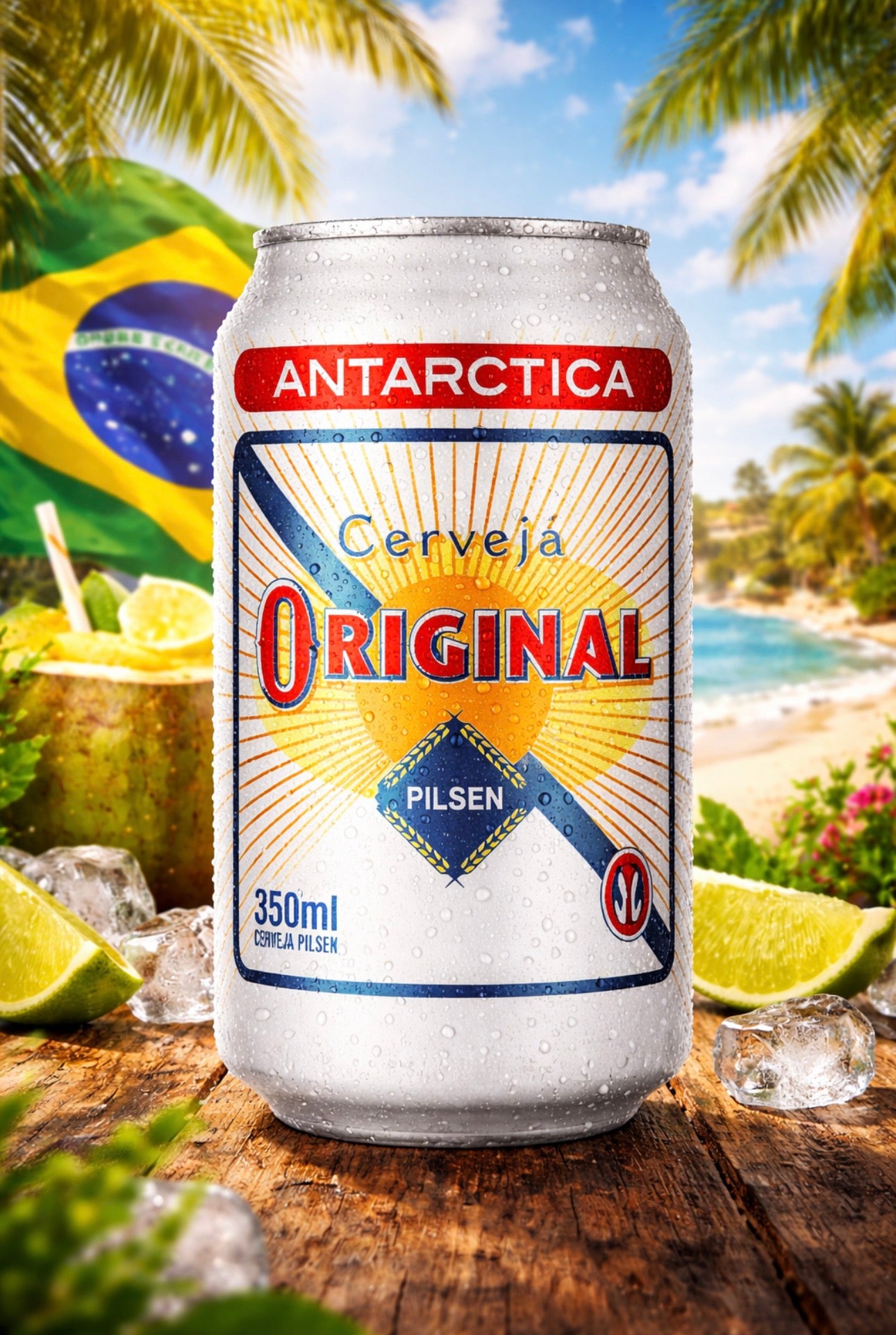 Cerveja Pilsen Antarctica Original Dose 350ml, 5% vol. -(Brasilien) - (MHD)