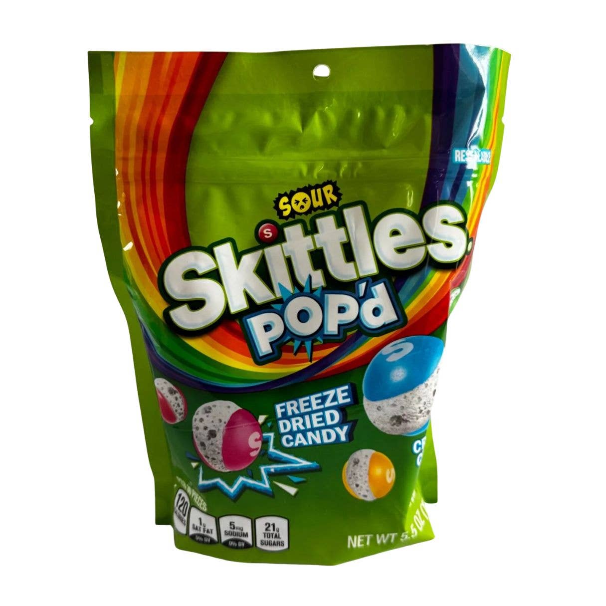 Skittles Sour Popped gefriergetrocknete Süßigkeiten 155 g (USA)