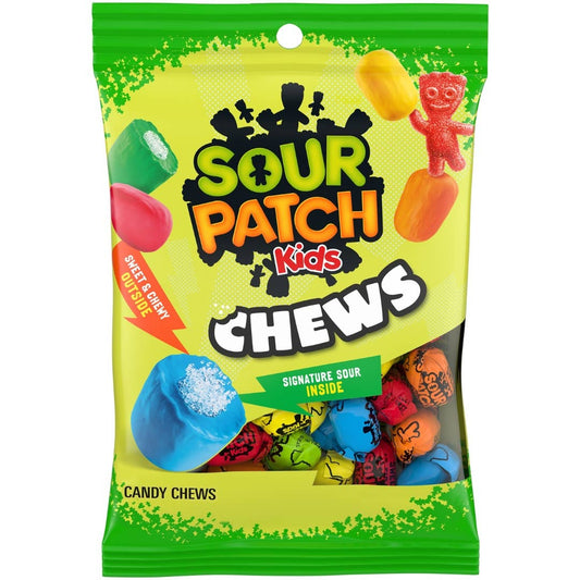 🍬😜 Sour Patch Kids Chews Gemischte Weichbonbons 2,12 oz (60g) - (USA Import)