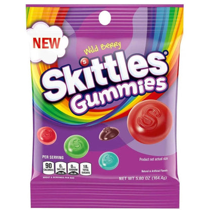Skittles Wild Berry Gummies Klammerbeutel, 164,4 g (USA)