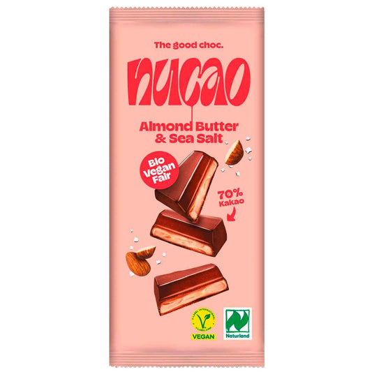 nucao Tafelschokolade Almond Butter & Sea Salt Bio 125g - VEGAN