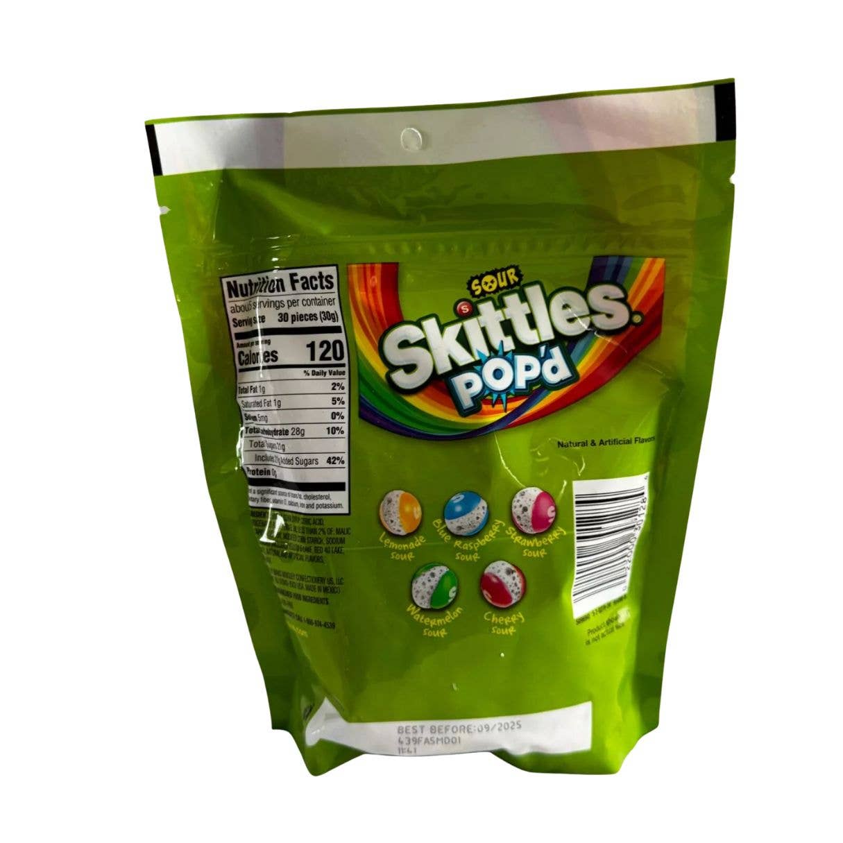 Skittles Sour Popped gefriergetrocknete Süßigkeiten 155 g (USA)