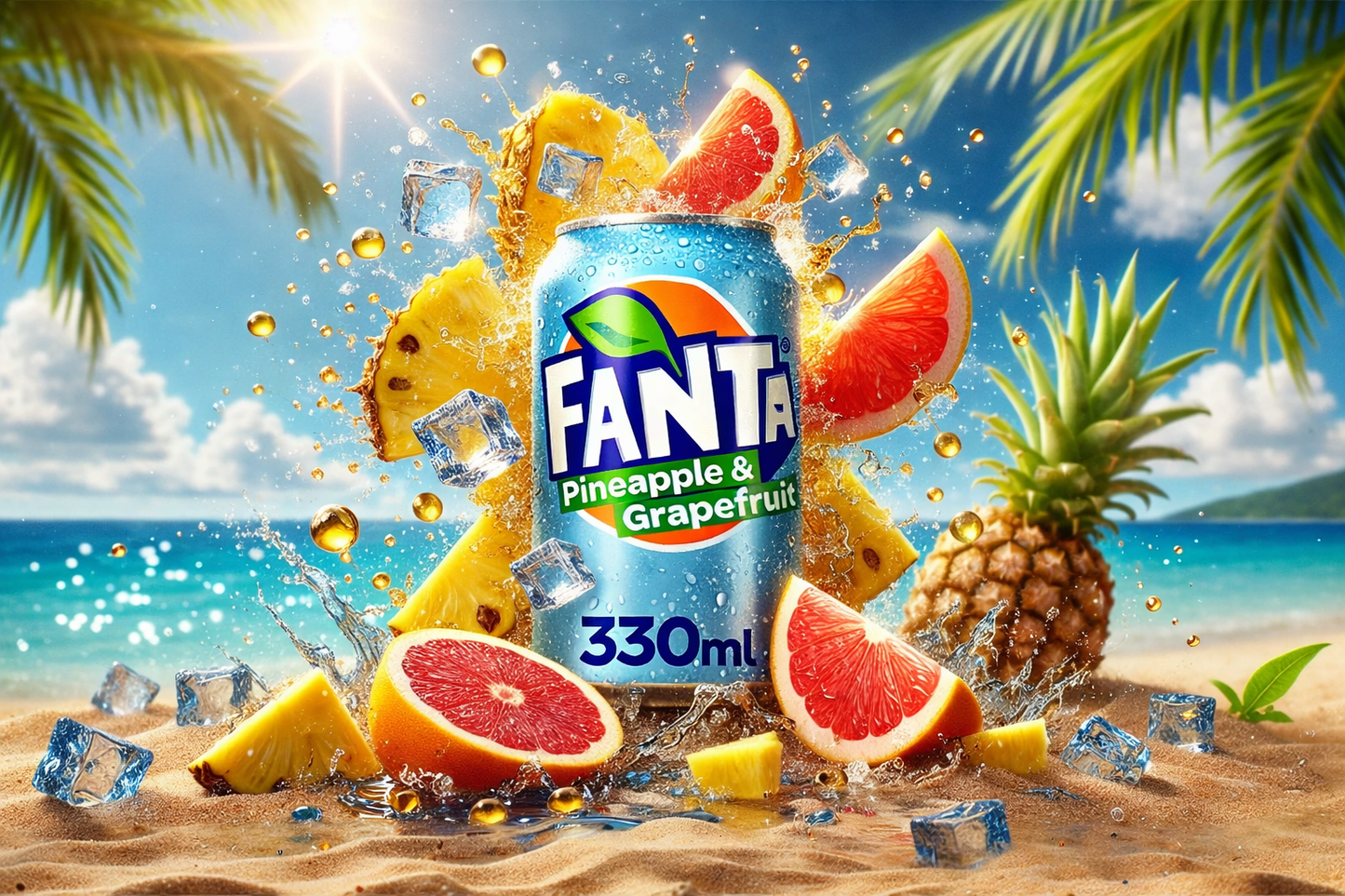 Fanta Pineapple & Grapefruit 330ml - UK Import- zzgl. Pfand