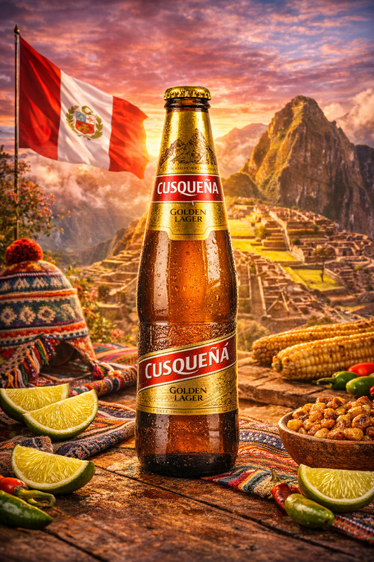 CUSQUEÑA Golden Lager - Cerveza Premium, 330ml, 4,8% vol - (PERU)