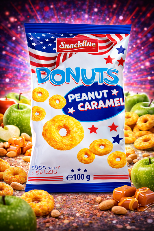 🍩 Snackline Donuts Peanut Caramel  Knusprige Erdnuss-Donuts mit Karamellgeschmack