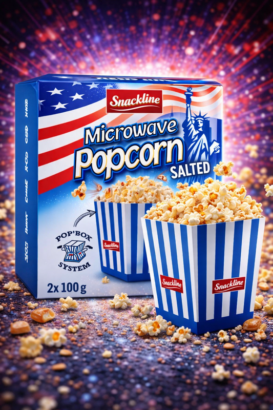 🛍️ Snackline Microwave Popcorn – Salted  Mikrowellen-Popcorn | Salzgeschmack