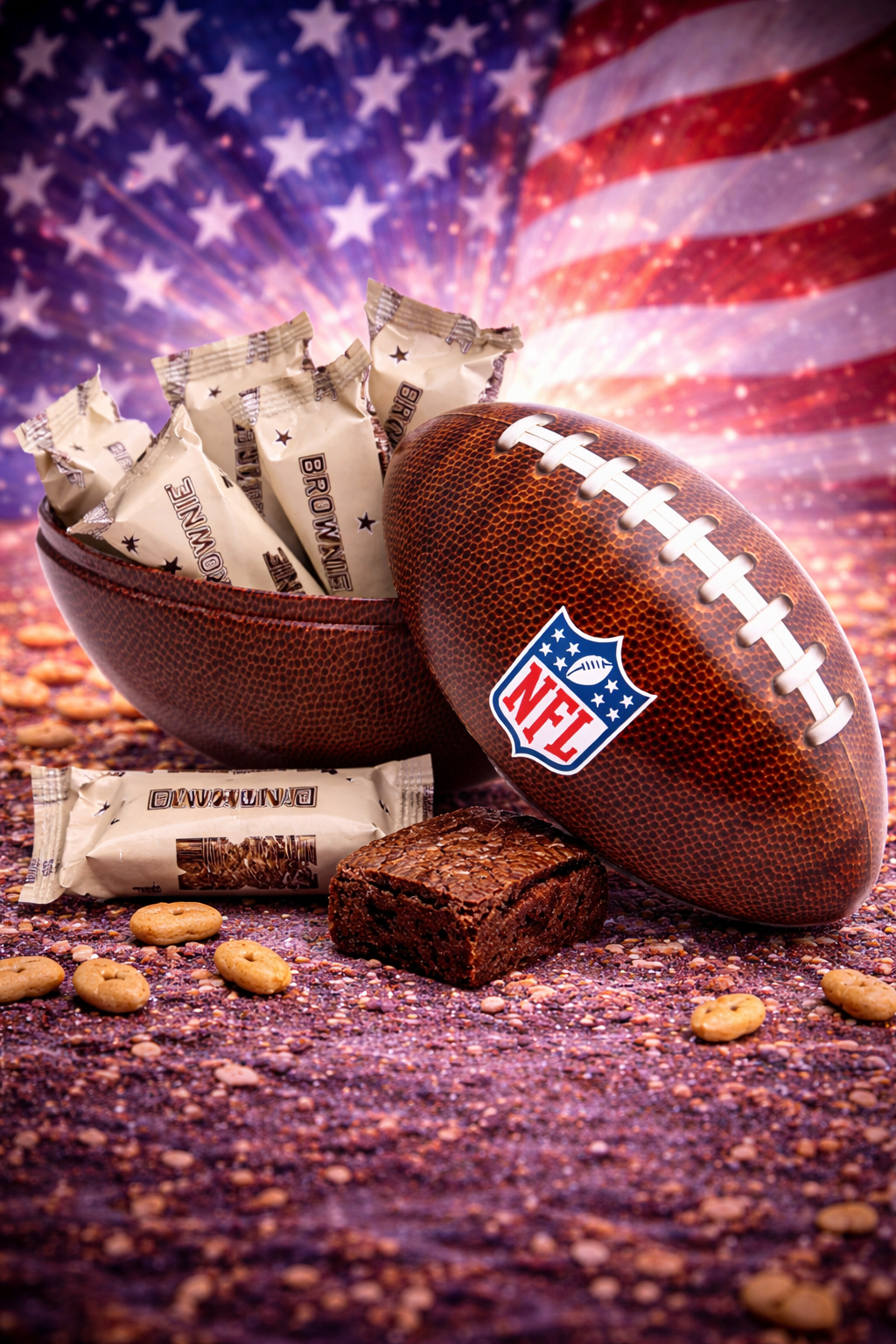 🏈 NFL Football Brownie Geschenk – US Style Snack Edition 🇺🇸 Original US-Geschenkidee für echte Fans