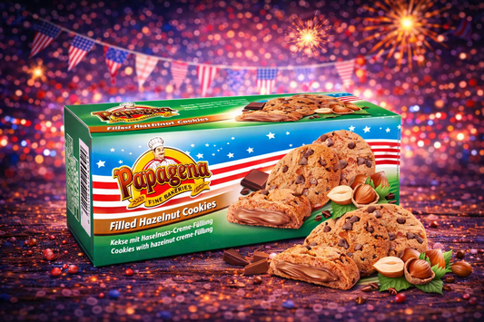 🥜 Papagena Filled Hazelnut Cookies  Kekse mit Haselnuss-Cremefüllung - 130 g