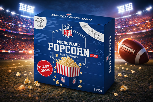 🏈 NFL Microwave Popcorn – Salted  Game Day Snacks | 2 × 90 g