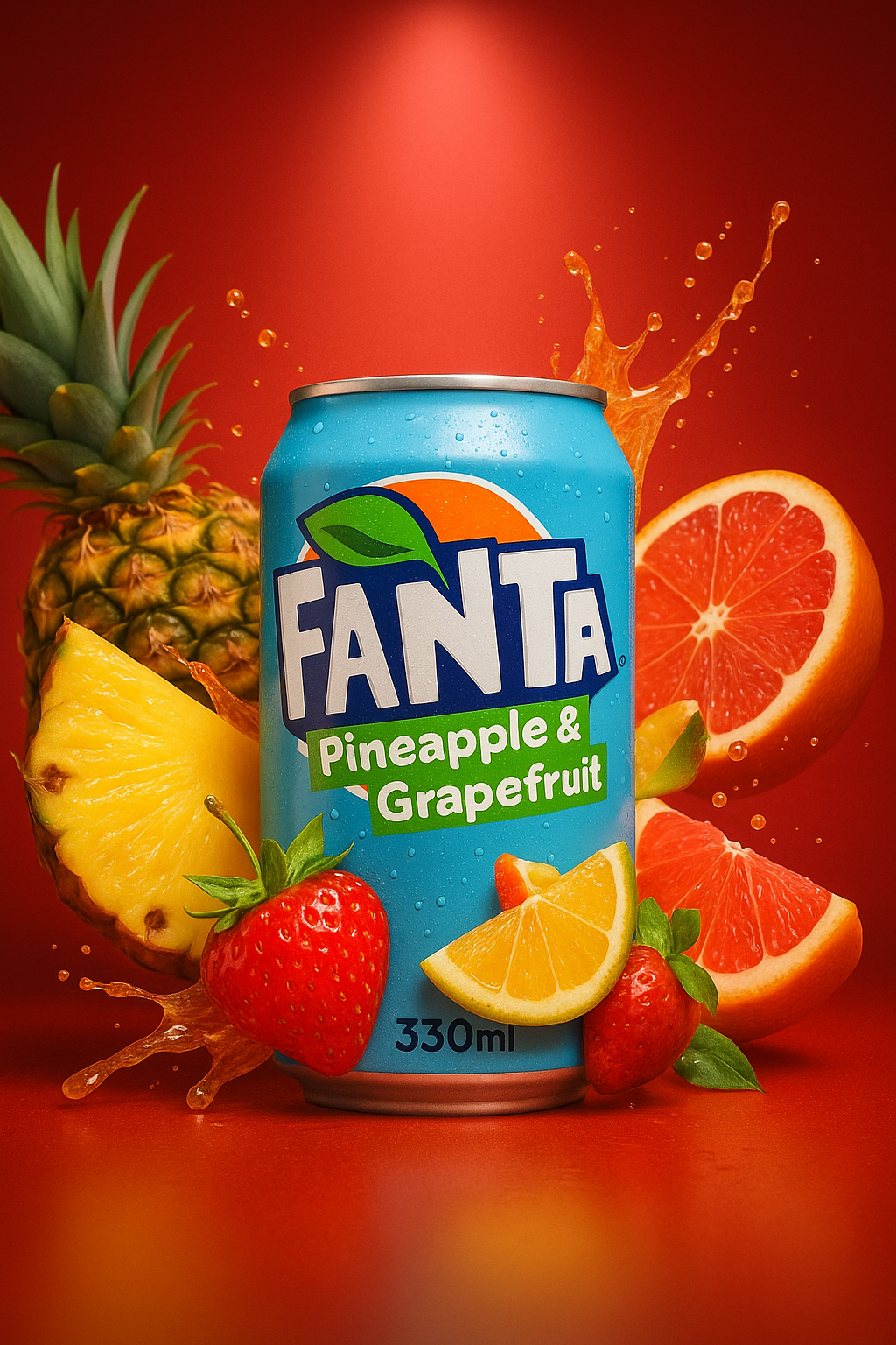 Fanta Pineapple & Grapefruit 330ml - UK Import