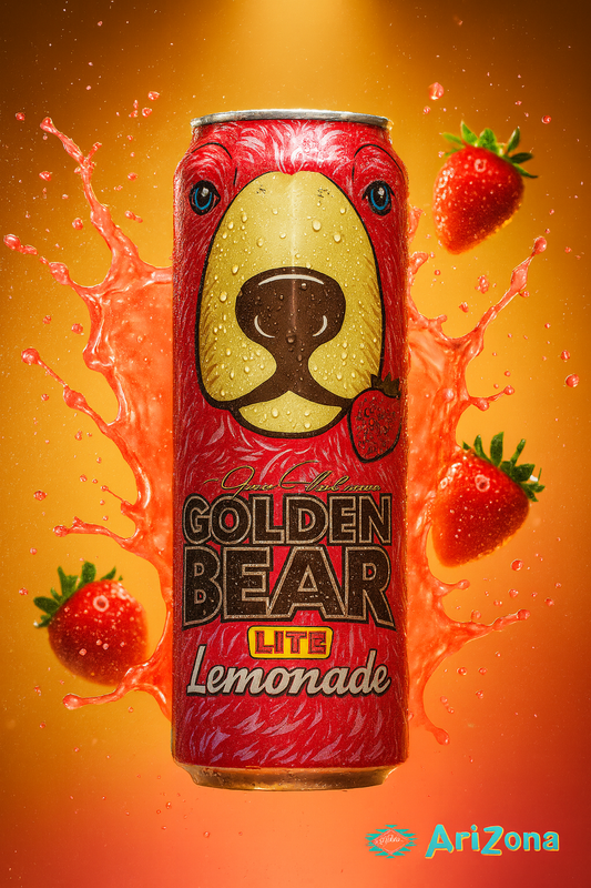 AriZona Golden Bear Lite Lemonade Strawberry - "Jack Nicklaus Edition" - USA Import - 650ml