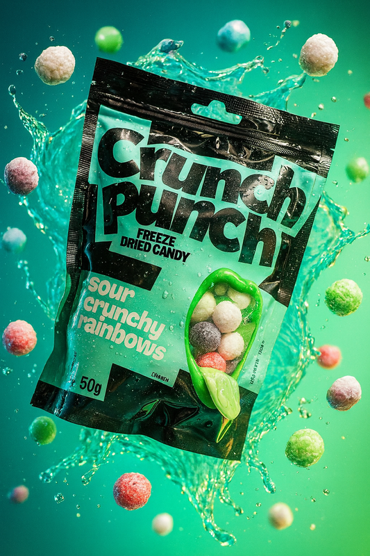 Crunch Punch - Sour Crunchy Rainbows - Freeze Dried Candy - 50g (ESTLAND)