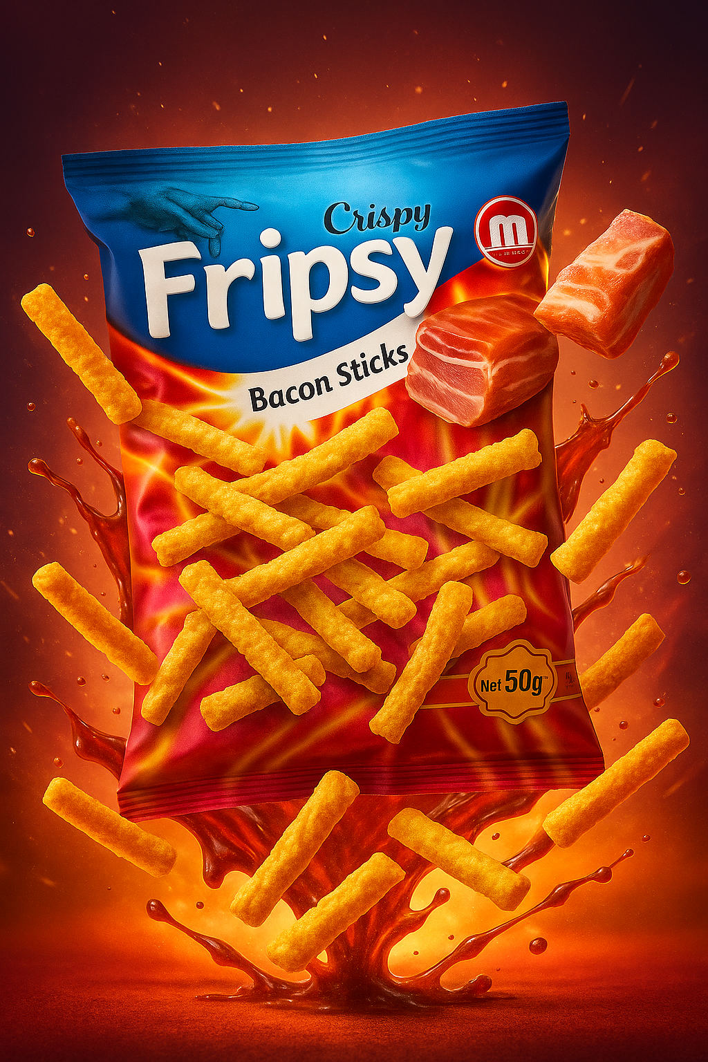 Fripsy - Crispy Bacon Sticks - 50g