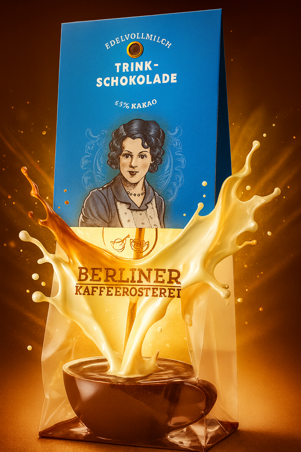 Trinkschokoladenstick Edelvollmilchschokolade 43 %