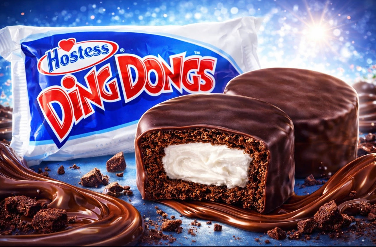Hostess Ding Dongs – Chocolate Cake with Creamy Filling - 72g - (2er Pack) - (USA)