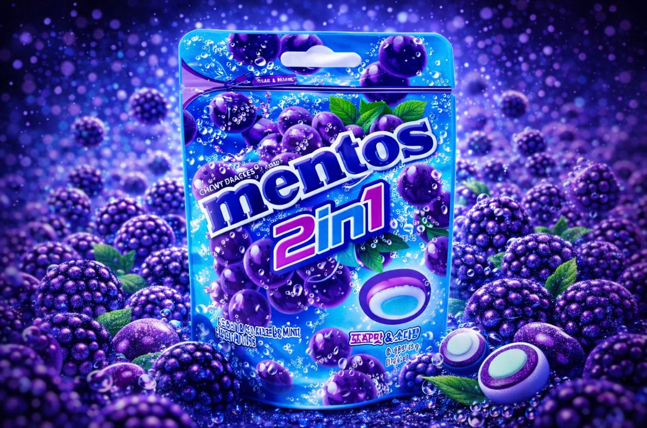 MENTOS DUO - KYOHO GRAPE & SODA - 45G - (Südkorea)