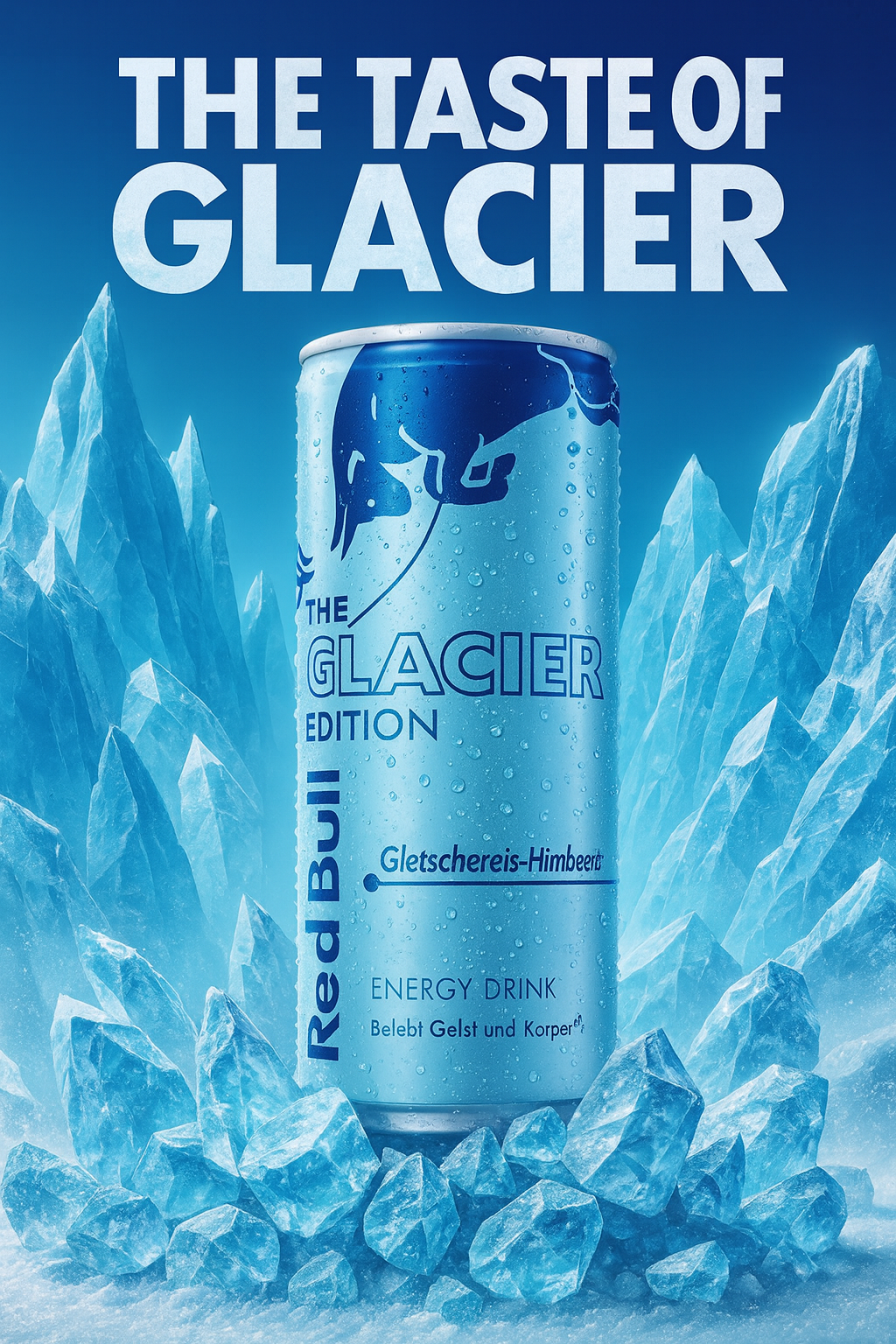 LIMITIERT: "2025" Red Bull Energy Drink Glacier Edition - 250 ml - zzgl. Pfand