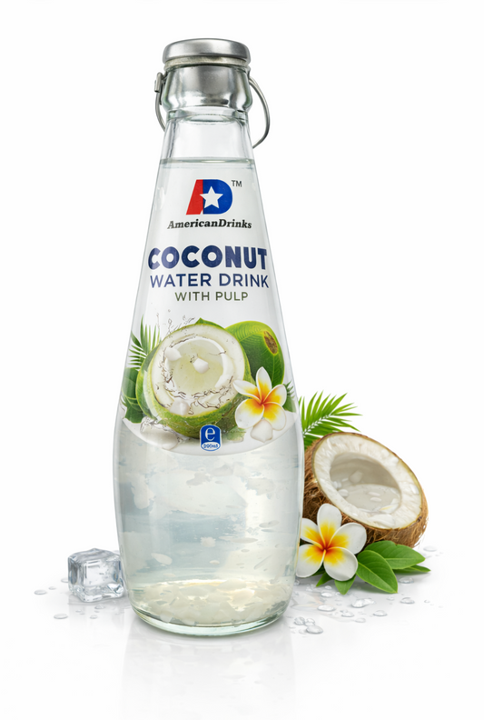 American Drinks –  Basil seed - "Coconut" Water Drink with Pulp