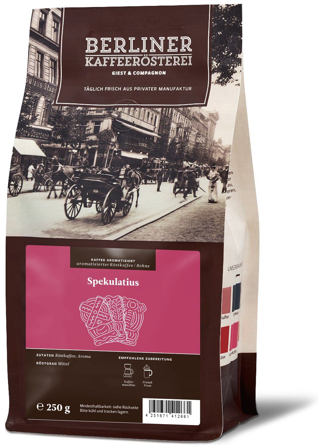 Berliner Kaffeerösterei - aromatisierter Kaffee Spekulatius