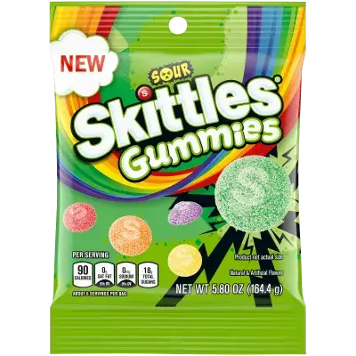Skittles Gummies Sour Peg Beutel 164,4 g (USA)