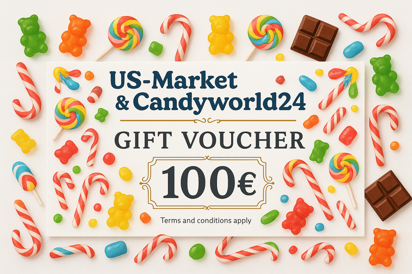 Gutschein 100€ US-Market-candyworld24